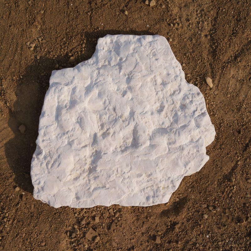 Natural Galala marble mosaic with split face texture and tumbled edges, ideal for interior and exterior wall applications